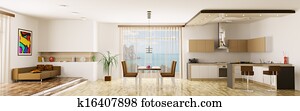 Interior of apartment panorama Interior of apartment panorama