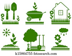 isolated garden landscaping symbols isolated garden landscaping symbols
