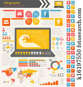 IT Industry Infographic Elements IT Industry Infographic Elements