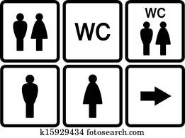 jogo, de, wc, ícones