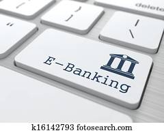 Keyboard with E-Banking Button. Keyboard with E-Banking Button.