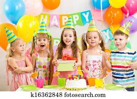 kids or children on birthday party kids or children on birthday party