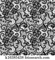 Lace seamless pattern with flowers Lace seamless pattern with flowers