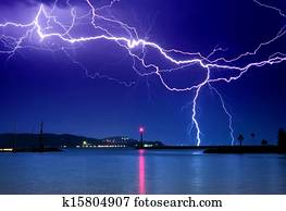 Lightning above the lake Lightning above the lake