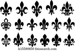 lilie, blume, -, ritterwappen, symbol lilie, blume, -, ritterwappen, symbol