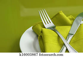 Lime Green Table Setting