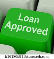 Loan Approved Key Shows Credit Lending Agreement Loan Approved Key Shows Credit Lending Agreement