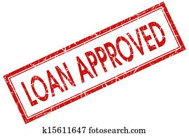 loan approved red square stamp loan approved red square stamp