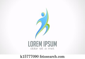 logo, sport, fitness, vecteur, design., reussite, business.