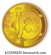  Lucky Gold Coin Cartoon