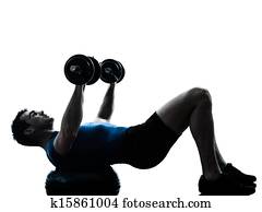 man exercising bosu weight training workout fitness posture