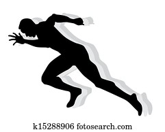 Man running silhouette Man running silhouette