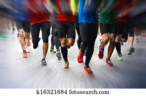 Marathon runners Marathon runners
