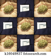 marihuana, a, peniaze