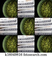 marihuana, und, geld