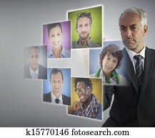 Mature human resources director selecting future employees