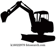 Mechanical Digger Excavator Retro Mechanical Digger Excavator Retro