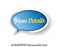 meer, details, boodschap, op, een, toespraak, bubble.