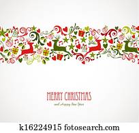 Merry Christmas decorations elements border. Merry Christmas decorations elements border.