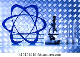 microscope,, מעבדה, כוס