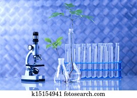 microscope,, מעבדה, כוס