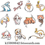 Miscellaneous stylized animals Miscellaneous stylized animals