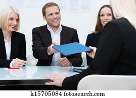 mitarbeitergruppe, leiten, a, bewerbungsgespraeche
