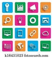 Modern Internet Marketing Icons Modern Internet Marketing Icons