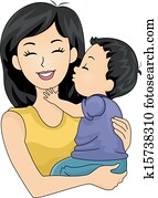 Mom and Son Kiss Mom and Son Kiss