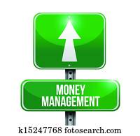 money management road sign illustration