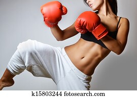 mulher bonita, boxe
