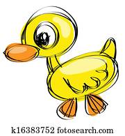 Naif drawing baby duck Naif drawing baby duck