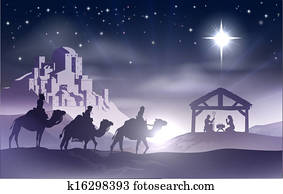 Navidad, pesebre, antes, navidad Colección de foto | k33354257 | Fotosearch