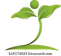 Natural health care logo vector Natural health care logo vector