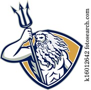 neptun, poseidon, dreizack, schutzschirm, früher neptun, poseidon, dreizack, schutzschirm, früher