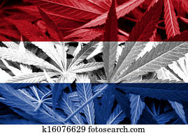 Netherlands Flag on cannabis Netherlands Flag on cannabis