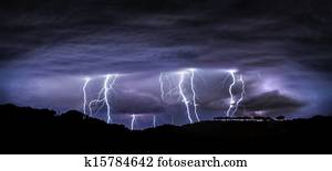 night landscape with lightning night landscape with lightning