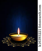 oil lamp with place for diwali greetings over dark background oil lamp with place for diwali greetings over dark background