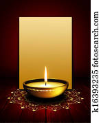 oil lamp with place for diwali greetings over dark background oil lamp with place for diwali greetings over dark background