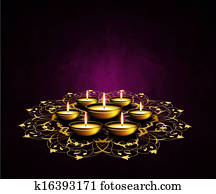 oil lamps with place for diwali greetings over dark background oil lamps with place for diwali greetings over dark background