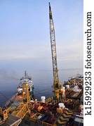 Oil Rig and Ship Oil Rig and Ship
