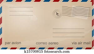 Old airmail envelope Old airmail envelope