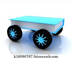 On race cars in the world of knowledge concept