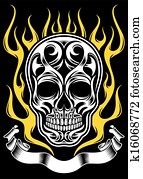 Ornate Flame Skull Ornate Flame Skull