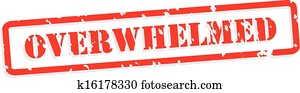 Overwhelmed Rubber Stamp Overwhelmed Rubber Stamp
