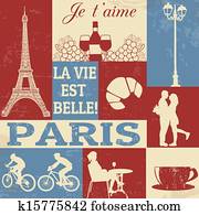 Paris Symbols Poster Paris Symbols Poster