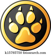 paw print button (icon) paw print button (icon)