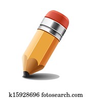 Pencil on white background. Vector. Pencil on white background. Vector.