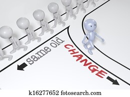 Person choice change go new path Person choice change go new path