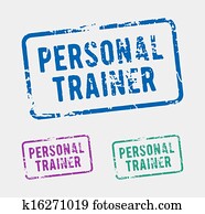 Personal trainer rubber stamp Personal trainer rubber stamp